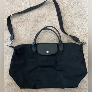 longchamp le pliage small tote with removable crossbody strap